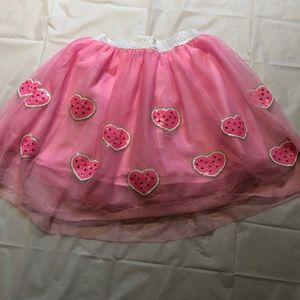 Sunny Fashion Pink “Watermelon” Heart Girls Skirt